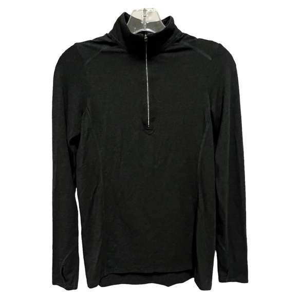SNOW ANGEL Women’s Black Half Zip Soft Modal Athleisure Pullover, Size Small - Picture 1 of 12